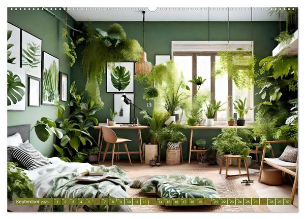 Produktbild: Urban Jungle - wohnen mit Pflanzen (Wandkalender 2026 DIN A2 quer), CALVENDO Monatskalender