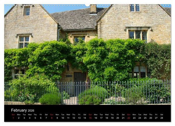 Produktbild: Cotswold Cottages (High Quality Premium Wall Calendar 2026 DIN A2 landscape),CALVENDO 12 Month Wall Calendar