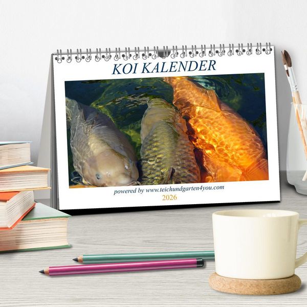Produktbild: Koikichi Kalender 2026 (Tischkalender 2026 DIN A5 quer), CALVENDO Monatskalender