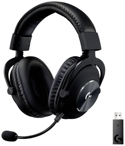 Produktbild: Logitech Gaming PRO X On Ear Headset Funk 7.1 Surround Schwarz Lautst&auml;rkeregelung, Mikrofon-Stummschaltung Gaming