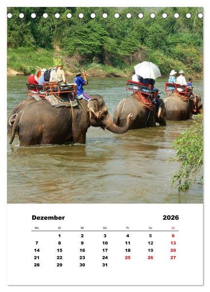 Produktbild: Thailand - Eine kleine Rundreise (Tischkalender 2026 DIN A5 hoch), CALVENDO Monatskalender