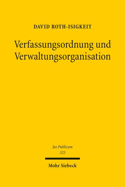 Produktbild: Verfassungsordnung und Verwaltungsorganisation