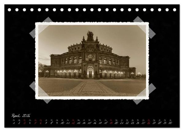 Produktbild: Dresden - Ein Kalender mit Fotografien wie aus einem alten Fotoalbum (Tischkalender 2026 DIN A5 quer), CALVENDO Monatskalender