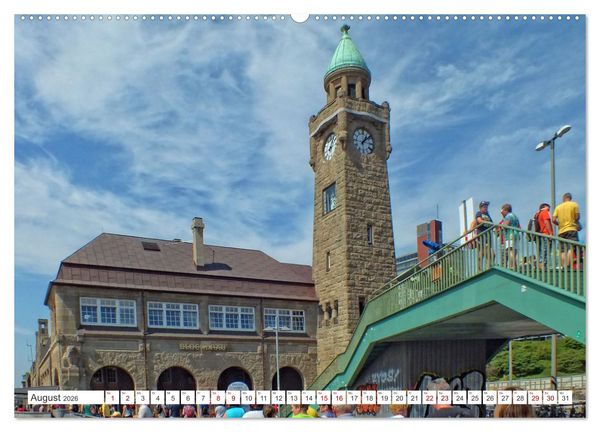 Produktbild: Hamburg an der Elbe &ndash; Impressionen eines Sommertages in der Hansestadt (Wandkalender 2026 DIN A2 quer), CALVENDO Monatskalender
