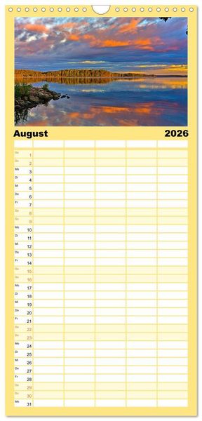 Produktbild: Familienplaner 2026 - Europa durchwandern mit 5 Spalten (Wandkalender, 21 x 45 cm) CALVENDO