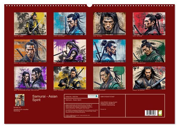 Produktbild: Samurai - Asian Spirit (Wandkalender 2026 DIN A2 quer), CALVENDO Monatskalender