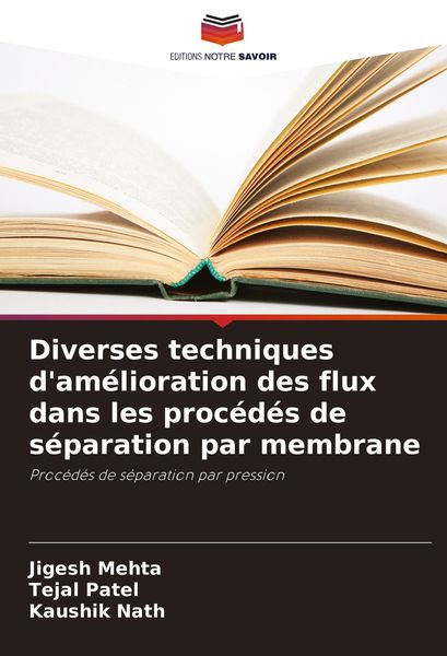 Produktbild: Diverses techniques d'am&eacute;lioration des flux dans les proc&eacute;d&eacute;s de s&eacute;paration par membrane