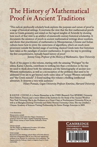 Produktbild: The History of Mathematical Proof in Ancient Traditions