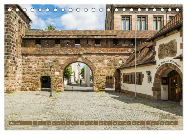 Produktbild: N&uuml;rnberg - Historische Altstadt (Tischkalender 2026 DIN A5 quer), CALVENDO Monatskalender