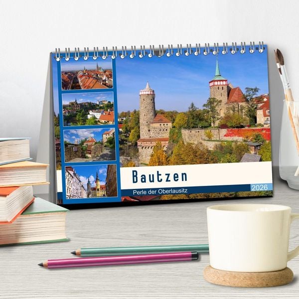 Produktbild: Bautzen - Perle der Oberlausitz (Tischkalender 2026 DIN A5 quer), CALVENDO Monatskalender