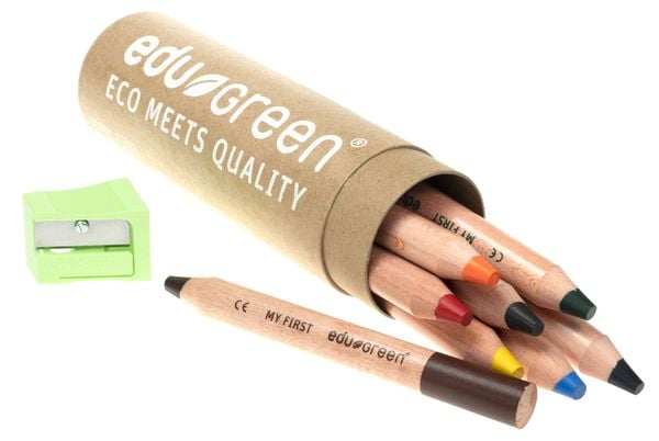Produktbild: edugreen FIRST Runddose, 8er Set inkl. Spitzer