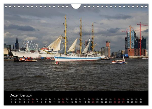 Produktbild: Auslaufparade des Hamburger Hafengeburtstages (Wandkalender 2026 DIN A4 quer), CALVENDO Monatskalender