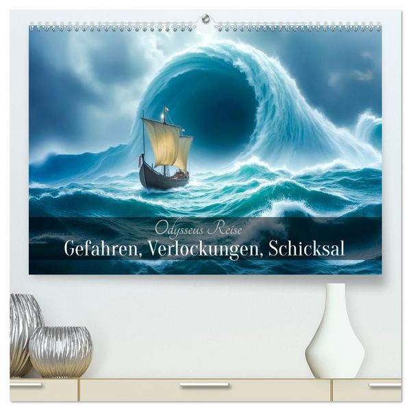 Produktbild: Odysseus Reise &ndash; Gefahren, Verlockungen, Schicksal (hochwertiger Premium Wandkalender 2027 DIN A2 quer), Kunstdruck in Hochglanz