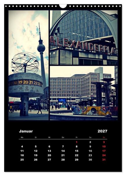Produktbild: BERLIN / vertikal (Wandkalender 2027 DIN A3 hoch), CALVENDO Monatskalender