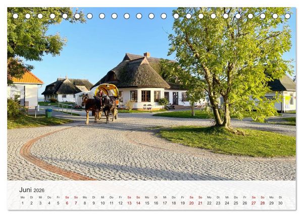Produktbild: Nat&uuml;rliches R&uuml;gen und Hiddensee (Tischkalender 2026 DIN A5 quer), CALVENDO Monatskalender