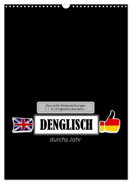 Produktbild: DENGLISCH durchs Jahr (Wandkalender 2026 DIN A3 hoch), CALVENDO Monatskalender