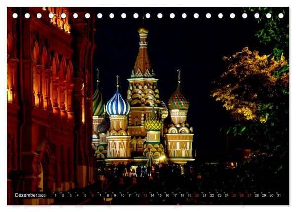 Produktbild: Weltmetropole Moskau (Tischkalender 2026 DIN A5 quer), CALVENDO Monatskalender