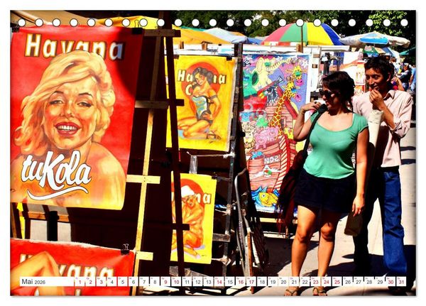 Produktbild: Kuba Kunst - Maler in Havanna (Tischkalender 2026 DIN A5 quer), CALVENDO Monatskalender