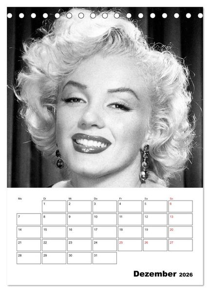Produktbild: Marilyn Monroe. Weltstar und Sexsymbol (Tischkalender 2026 DIN A5 hoch), CALVENDO Monatskalender