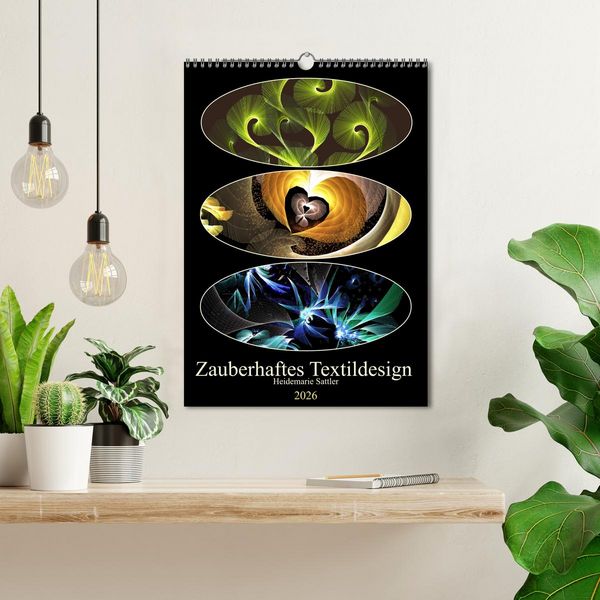 Produktbild: Zauberhaftes Textildesign (Wandkalender 2026 DIN A3 hoch), CALVENDO Monatskalender