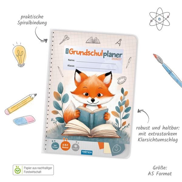 Produktbild: TR&Ouml;TSCH - Grundschulplaner Fuchs 26/27