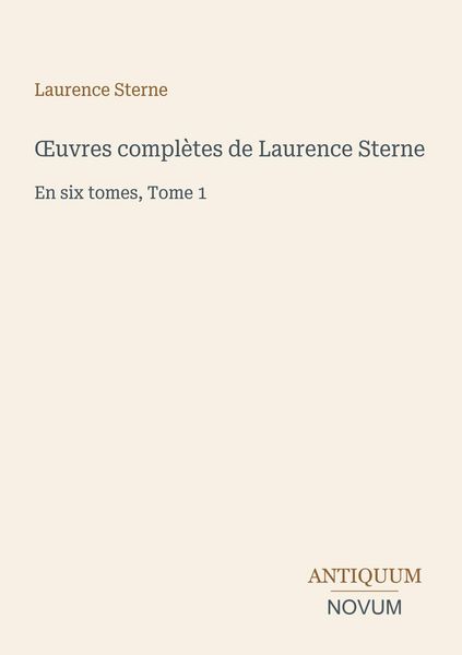 Produktbild: &iquest;uvres compl&egrave;tes de Laurence Sterne
