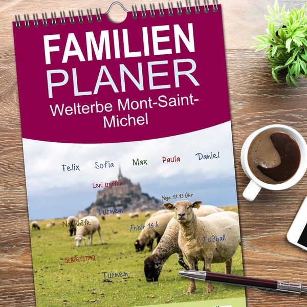 Produktbild: Familienplaner 2026 - Welterbe Mont-Saint-Michel mit 5 Spalten (Wandkalender, 21 x 45 cm) CALVENDO