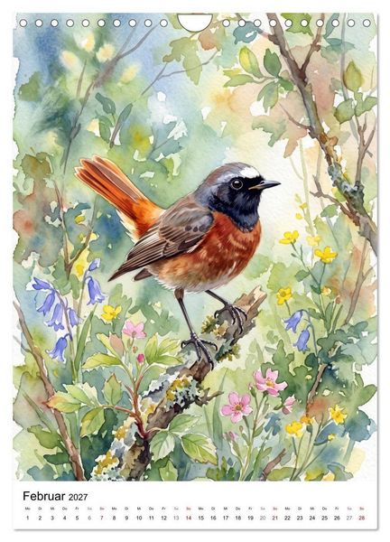 Produktbild: Gefiederte S&auml;nger der Natur (Wandkalender 2027 DIN A4 hoch), CALVENDO Monatskalender