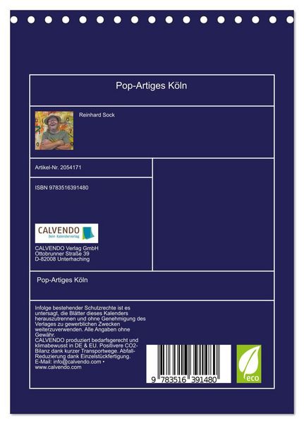 Produktbild: Pop-Artiges K&ouml;ln (Tischkalender 2026 DIN A5 hoch), CALVENDO Monatskalender