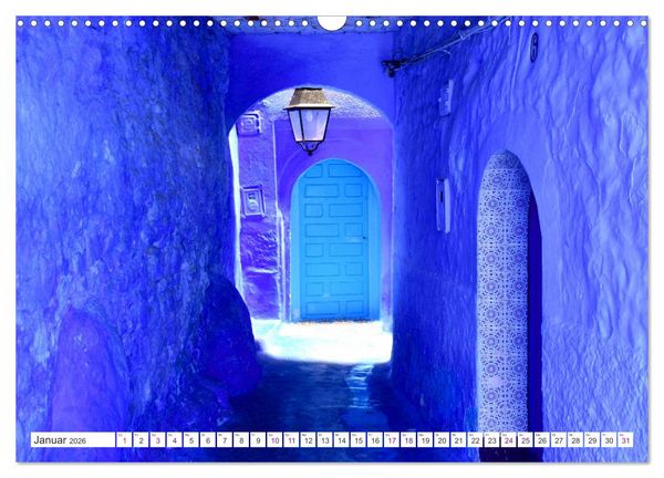 Produktbild: Chefchaouen - Blue Details (Wandkalender 2026 DIN A3 quer), CALVENDO Monatskalender