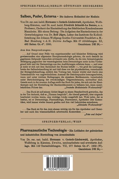 Produktbild: Die &auml;u&szlig;eren Heilmittel 1950&ndash;1955