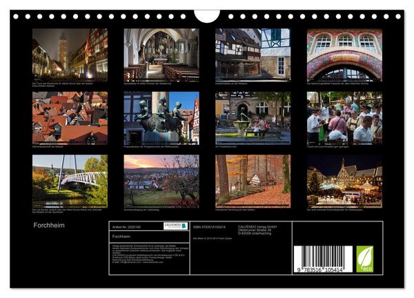 Produktbild: Forchheim (Wandkalender 2026 DIN A4 quer), CALVENDO Monatskalender