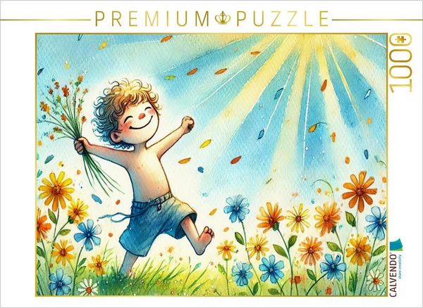 Produktbild: CALVENDO Puzzle Ein Jahr mit deinem inneren Kind - HD-Leinwand & Puzzle "Lebensfreude" | 1000 Teile Lege-Gr&ouml;&szlig;e 64x48cm Foto-Puzzle f&uuml;r gl&uuml;ckliche Stunden