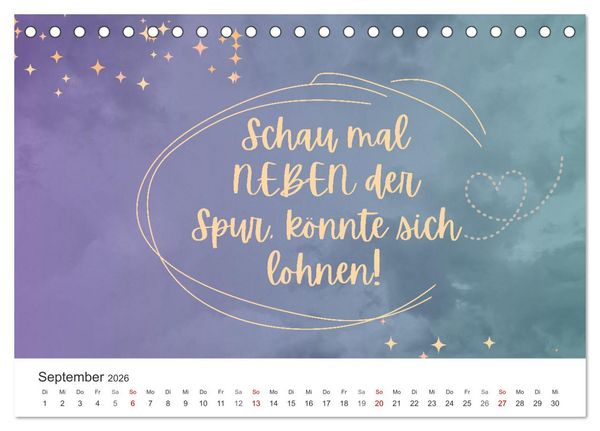 Produktbild: Lass Freude dein Kompass sein (Tischkalender 2026 DIN A5 quer), CALVENDO Monatskalender