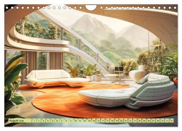 Produktbild: Futuristische moderne Behausungen (Wandkalender 2026 DIN A4 quer), CALVENDO Monatskalender