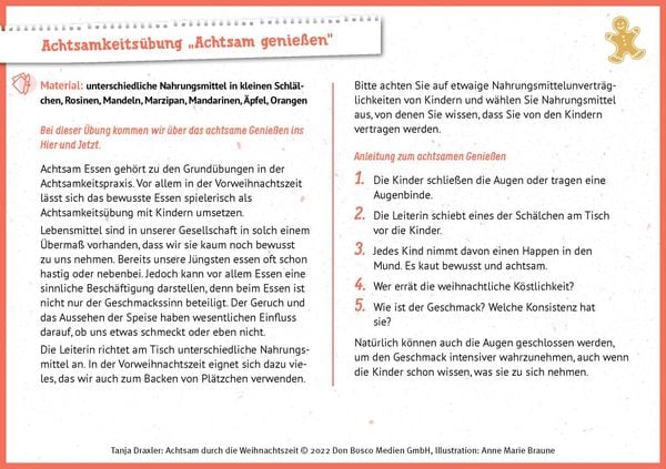 Produktbild: Achtsam durch die Weihnachtszeit. Fantasiereisen, Massagegeschichten und Achtsamkeits&uuml;bungen