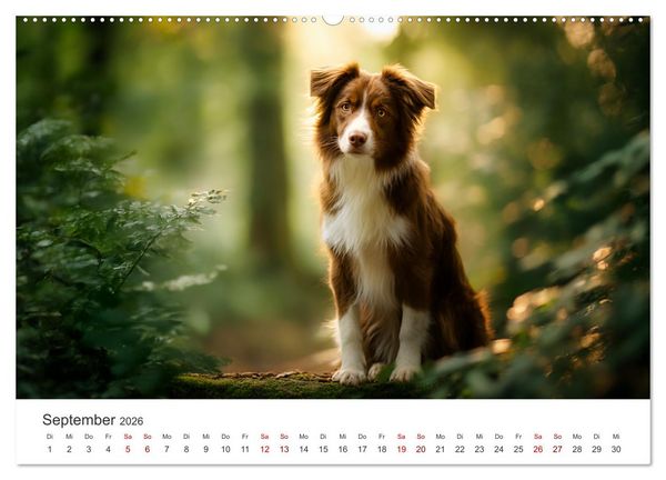 Produktbild: Sch&ouml;n, schlau, schnell! - Der Border Collie - Kalender (hochwertiger Premium Wandkalender 2026 DIN A2 quer), Kunstdruck in Hochglanz
