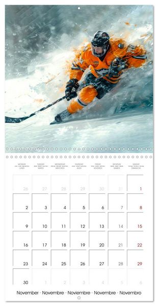 Produktbild: THE SPIRIT OF ICE HOCKEY (Wall Calendar 2026 12 &times; 12 Inch) CALVENDO 12 Month Wall Calendar