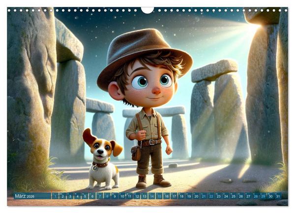 Produktbild: Max und Buddy: Entdecker des Verborgenen (Wandkalender 2026 DIN A3 quer), CALVENDO Monatskalender