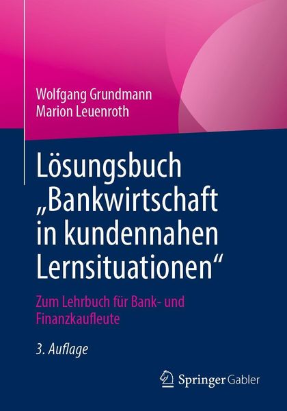 Produktbild: L&ouml;sungsbuch "Bankwirtschaft in kundennahen Lernsituationen"