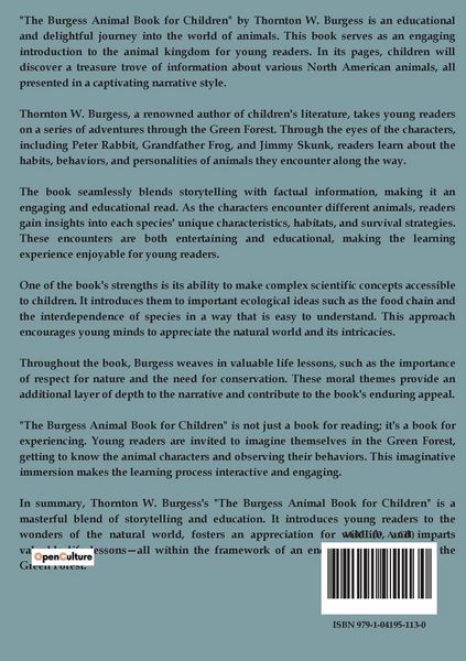 Produktbild: The Burgess Animal Book For Children
