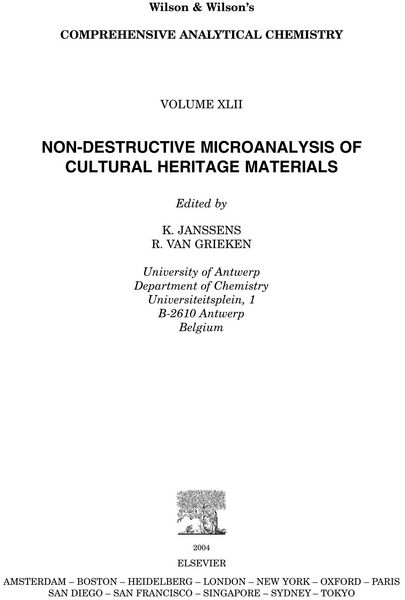 Produktbild: Non-destructive Micro Analysis of Cultural Heritage Materials