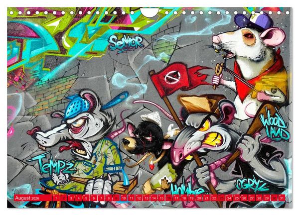 Produktbild: Graffiti ist Kult (Wandkalender 2026 DIN A4 quer), CALVENDO Monatskalender