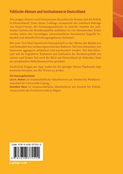 Produktbild: Politische Akteure und Institutionen in Deutschland