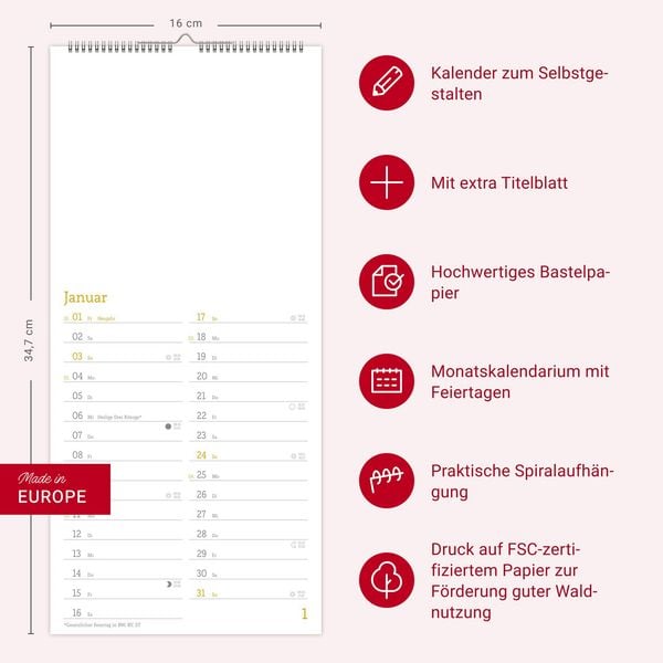 Produktbild: Kalender zum Selbstgestalten 2027