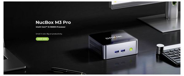 Produktbild: GMKtec Mini PC M3 PRO-1 Intel&reg; i5-13500H 16+1TB Intel&reg; Core&trade; i5-13500H 4.7GHz 16GB RAM 1TB SSD Intel Iris&reg; Xe Graphics Win 11 Pro