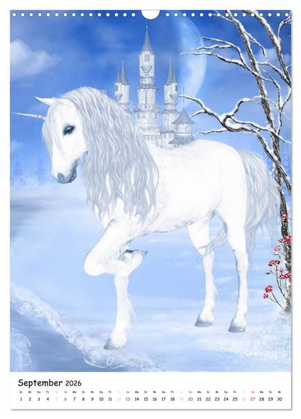Produktbild: Einhorn und Pegasus (Wandkalender 2026 DIN A3 hoch), CALVENDO Monatskalender