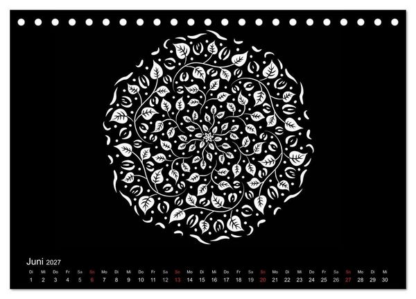 Produktbild: Entspannung und Ruhe durch Mandalas (Tischkalender 2027 DIN A5 quer), CALVENDO Monatskalender