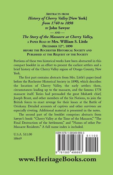 Produktbild: Abstracts from History of Cherry Valley from 1740 to 1898 and the Story of the Massacre at Cherry Valley (New York)