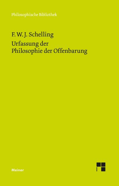 Produktbild: Urfassung der Philosophie der Offenbarung